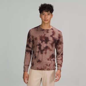Lululemon lab Wool-Blend Tie Dye Long Sleeve Shirt Brown Size Large